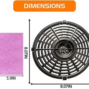 ALJ Air Fryer Replacement Tray for Chefman 3.7QT/3.6QT/3.5QT Air Fryers, Upgraded Double-layer Nonstick Coating Air Fryer Grill Pan, Air Fryer Crisper Plate, Air Fryer Grate for Chefman Air Fryers