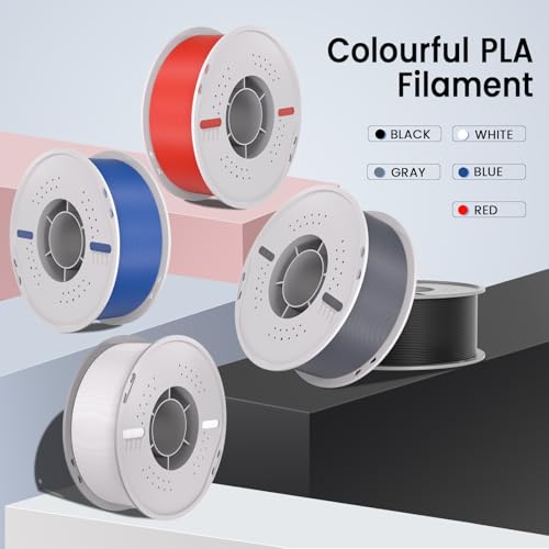 3D Printer Filament,PLA Filament 1.75mm Dimensional Accuracy±0.03mm Neatly Wound 3D Printing Filament Compatible with Bambu Lab/Anycubic/Creality All 3D Printers-1kg Spool (2.2lbs)-White - Image 8
