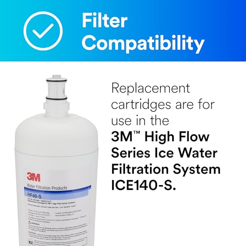 3M Water Filtration Replacement Cartridge for Commercial Ice Maker Machines HF40-S for High Flow Series ICE140-S, Reduces Bacteria, Sediment, Chlorine Taste and Odor, Cysts, Inhibits Scale - Image 3