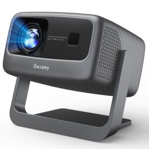 4K-Projector [1500 ANSI/ Official-NetfIix/360°Stand] Outdoor Projector with WiFi 6 and Bluetooth, Auto Focus, Auto Keystone Smart Proyector Native 1080P 60Hz Support Dolby Audio 500” Display HDR 10+
