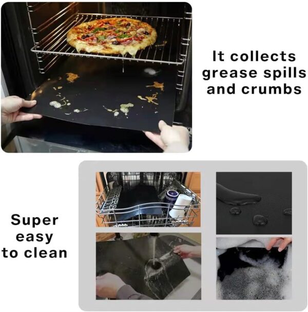 4pack Black Air Fryer Oven Liners and 100pcs Air Fryer Paper for Ninja Digital Air Fry Countertop Oven - Image 5