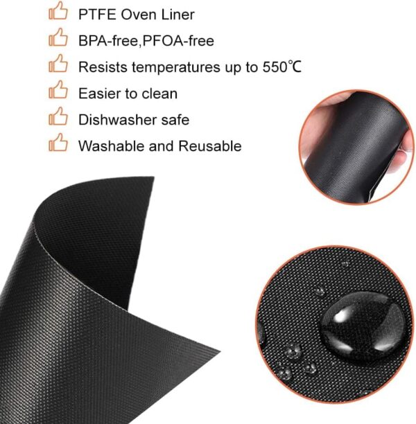 4pack Black Air Fryer Oven Liners and 100pcs Air Fryer Paper for Ninja Digital Air Fry Countertop Oven - Image 6