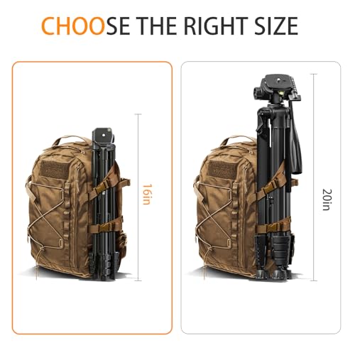 60″ Camera Tripod Lightweight Travel Tripod Stand Compatible with Canon Nikon DSLR Cameras with Wireless Remote Phone Holder and Bag Max Load 6.6 LB Black - Image 7