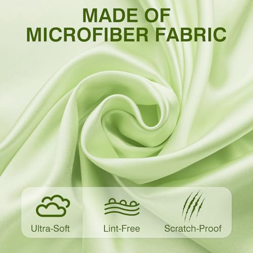 60-Pack Microfiber Cleaning Cloths for Glasses, 6x7 Inch Premium Lens Cleaning Cloth for Screens, Cameras, Eyeglasses, Cell Phone, LCD TV Screens,Pink,Green,Yellow - Image 3