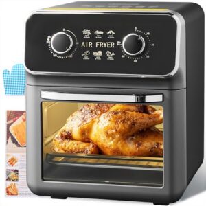 7 in 1 Air Fryer 8QT, 1350W Compact Family Size Airfryer with 1H Timer & 32-400°F Temp Control, 85% Less Oil, Roast, Bake, Broil, Dry, Reheat & Toast, Easy-View Window, Auto Shutoff, Recipes