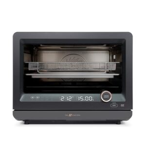 7-in-1 Steam Convection Oven Countertop with Air Fry, Bake, Sous Vide, Ferment, Built-in Recipes | Anti-Scalding, Self Clean, Food-grade Stainless Steel Cavity & Accessories | 1500W (Black)
