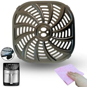 7QT Square Air Fryer Crisper Plate for Gourmia GAF798 7QT Air Fryers, Premium Air Fryer Grill Pan Plate Tray Rack Insert Grate Grid Shelf for 7QT Gourmia Air Fryers, Nonstick, Dishwasher Safe