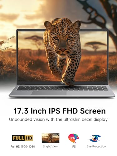ACEMAGIC 17.3" Laptop with Quad Core-12th Alder Lake N97 Processor, FHD Display, 16GB RAM 512GB SSD Laptop, Traditional Laptops Computer, Webcam, Light&Thin,HDMI, Type-C, USB3.2 - Image 3
