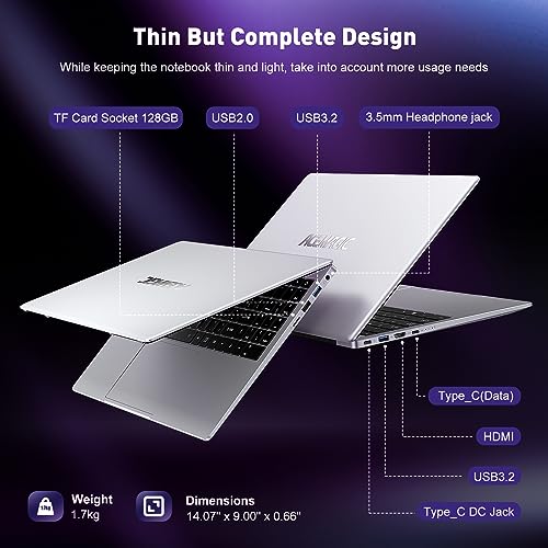 ACEMAGIC Gaming Laptop, Windows 11 Laptop Computer,16GB DDR4 512GB SSD Laptops, Intel Quad-Core Processor, 180° Open Angle,Metal Shell,WiFi,USB3.2, Type C - Image 5