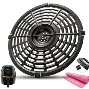 ALJ Air Fryer Replacement Tray for Chefman 3.7QT/3.6QT/3.5QT Air Fryers, Upgraded Double-layer Nonstick Coating Air Fryer Grill Pan, Air Fryer Crisper Plate, Air Fryer Grate for Chefman Air Fryers