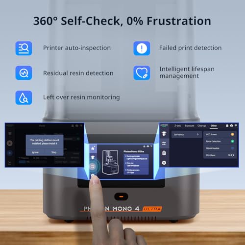 ANYCUBIC Photon Mono 4 Ultra 10K Resin 3D Printer, 7'' HD Mono Screen and COB Light Source, 120mm/h Fast Printing, Intelligent Detection, 6.04''x3.42''x 6.49'' Printing Size - Image 6