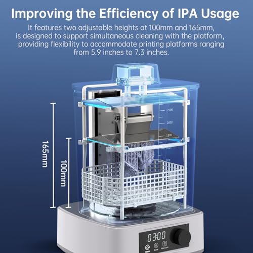 ANYCUBIC Wash and Cure Machine 3.0, 2 in 1 UV Washing and Curing Station for ANYCUBIC Photon Mono 2 Mars Series LCD/DLP/SLA 3D Printer Models, with Twistable Gooseneck Light - Image 6
