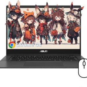 ASUS 14″ Chromebook Portable Laptop – 14″ FHD LED Display, 8-Core MediaTek Kompanio 520 Processor, 4 GB RAM, 64 GB eMMC, WiFi 6, Chrome OS, 15H Long Battery Life, Net Weight 1.45Kg