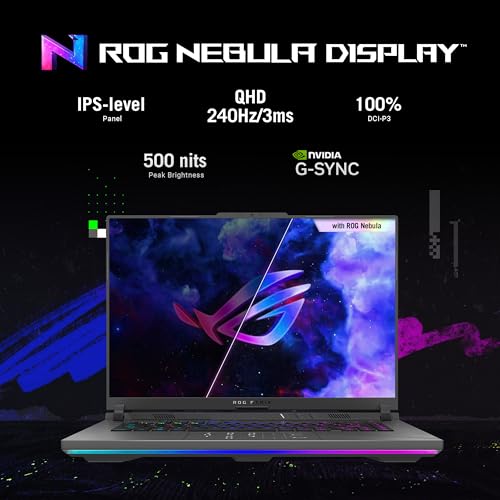 ASUS ROG Strix G16 (2024) Gaming Laptop, 16” 16:10 QHD 240Hz, GeForce RTX 4070, Intel® Core™ i9-14900HX, 32GB DDR5, 1TB PCIe SSD, Wi-Fi 6E, Windows 11 Pro, G614JIR-XS96 - Image 4