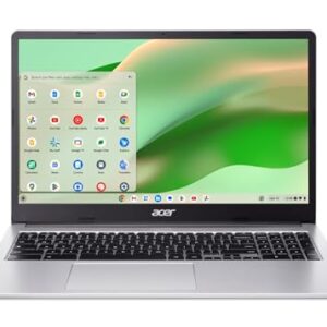 Acer Chromebook 315 Laptop | Intel Celeron N4500 | 15.6″ Full HD IPS Display | Intel UHD Graphics | 4GB LPDDR4X | 64GB eMMC | Intel Wi-Fi 6 | DTS Audio | USB Type-C | Chrome OS | CB315-4H-C8XU,Silver