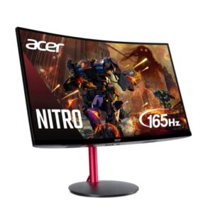 Acer Nitro 27″ Full HD 1920 x 1080 1500R Curve PC Gaming Monitor | AMD FreeSync Premium | 165Hz Refresh | 1ms (VRB) | ZeroFrame Design | 1 x Display Port 1.4 & 2 x HDMI 2.0 Ports ED270R Mbmiiphx