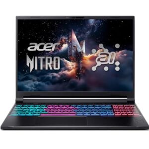Acer Nitro V 16S AI Gaming Laptop | AMD Ryzen 7 260 Processor | NVIDIA GeForce RTX 5060 Laptop GPU (572 AI Tops) | 16″ WUXGA IPS 180Hz Display | 32GB DDR5 | 1TB Gen 4 SSD | Wi-Fi 6 | ANV16S-41-R2AJ