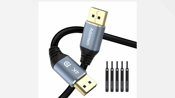 Adoreen 4K DisplayPort Cable 50 feet, DP to DP 1.2 Cord(from 1.5 to 50ft) 4K@60Hz 2K 1440p,1080p Full HD Display Port for 3D PC TV Gaming Monitor with 5 Ties(15.2m)-NOT HDMI - Image 8