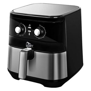 Air Fryer 5.8Qt/5.5L – Uten Electric Airfryer with Temperature Control, Timer, Non-Stick Fry Basket, 1700W High-power, Fast Oven Oilless Cooker, Dishwasher Safe – A Great Kitchen Assistant