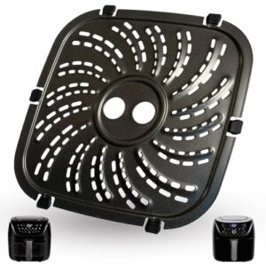 Air Fryer Grill Plate for 6QT PowerXL Vortex Pro Air Fryer, Upgraded Air Fryer Grill Pan Crisper Plate Tray Rack Shelf Insert Grate Grid for 6QT PowerXL Air Fryers, Nonstick, Dishwasher Safe