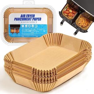 Air Fryer Liners Disposable for Ninja Airfryer: 125pcs 8.7×5.5″ Rectangle Parchment Paper for Air Fryer Dual Basket Ninja DZ201 DZ401 Foodi 8Qt and Above Air Fryer liner Accessories