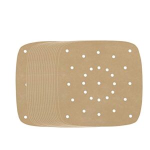 Air Fryer Parchment Paper, Set of 200, 8.5 Inch Unbleached Perforated Square Air Fryer Liner Sheets for Airfryer, Steaming Basket and More(7.5/8.5/9.5in Available)