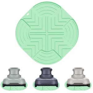 Air Fryer Trivets Suitable for Ninja Crispi- Silicone Hot Pads Potholders for Ninja Crispi Airfryer Accessories- Heat-Resistant Portable Non-Slip Kitchen Cooking Holder-Light Green