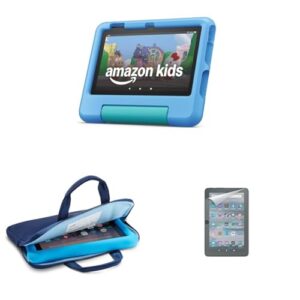 Amazon Fire 7 Kids Tablet Bundle (16GB, Blue) with Sleeve and Screen Protector