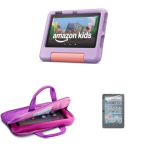Amazon Fire 7 Kids Tablet Bundle (16GB, Purple) with Sleeve and Screen Protector