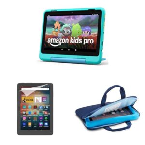 Amazon Fire 8 HD Kids Pro (32GB, Discovery) Bundle with Sleeve and Screen Protector