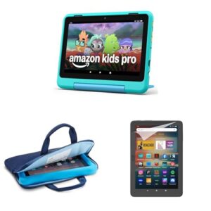 Amazon Fire 8 HD Kids Pro (32GB, Hello Teel) Bundle with Sleeve and Screen Protector