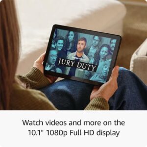 Amazon Fire HD 10 tablet (newest model) built for relaxation, 10.1″ vibrant Full HD screen, octa-core processor, 3 GB RAM, 32 GB, Black
