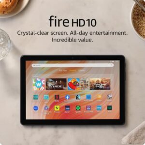 Amazon Fire HD 10 tablet (32 GB, Black) Noise Cancelling Headphone Bundle