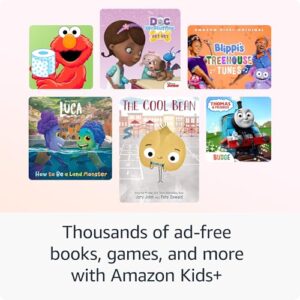 Amazon Fire HD 8 Kids tablet, ages 3-7 (32 GB, Blue) + Backpack Bundle