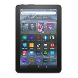 Amazon Fire HD 8 Plus tablet, 8″ HD Display, 64 GB, bundle with Wireless Charging Dock – (2022 release), Gray