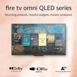 Amazon Fire TV 43″ Omni QLED Series 4K UHD smart TV, Dolby Vision IQ, Fire TV Ambient Experience, hands-free with Alexa