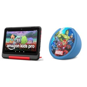Amazon Kids Entertainment Bundle Including Marvel Avengers Fire HD 8 Kids Pro Tablet (32GB) + Echo Pop Kids