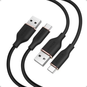 Anker Cable, USB A to USB C Cable for iPhone 16 15 ro Max Plus and More (3FT, 2Pack, Black)