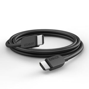 Anker HDMI Cable 8K@60Hz, 6FT Ultra HD 4K@120Hz HDMI 2.1 Cord,48 Gbps Certified Ultra High-Speed,Compatible with PlayStation 5,Xbox,Samsung TVs,and More