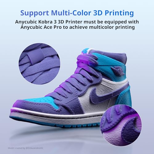 Anycubic Kobra 3 3D Printer Only, Max 600mm/s Print Speed Full-auto Calibration Details Better, Multi-Color 3D Printing Need with Additional Anycubic ACE Pro, Explore Endless Fun 9.8"x9.8"x10.2" - Image 4