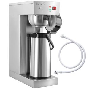 Auto-Filling Commercial Airpot Coffee Brewer 2.2L/74oz Dirp Coffee Maker Machine with 24 Hours Hot Thermal Carafe Stainless Steel Pour Over Coffee Dispenser 120V/1450W for Restaurant Office