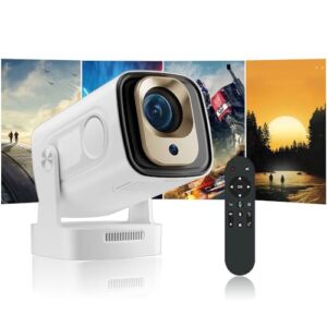 Auto Focus Mini Projector with 4K Full HD 1080P Support, Portable Projector with Wifi and Bluetooth, Outdoor Projector Built in Apps, Smart Projector Brightness 260 ANSI, HY260 Pro Movie Projector