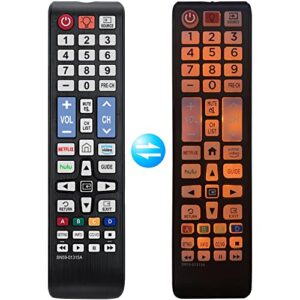 BN59-01315A Universal Backlit Remote Control for Samsung TV Remote Replacement All Samsung Smart TV, LED, LCD, HDTV, 3D, Series TV