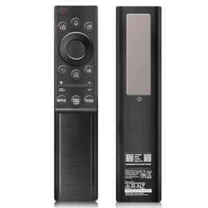 BN59-01375A Solar TV Remote for Samsung The Frame Voice Smart TV, Remote Control BN59-01375P Replacement, Compatible with The Frame Crystal NEO QLED 8K HDR Smart TVs, with Solar Cell, Black
