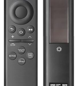 BN59-01385A Solar Voice Replacement Remote Control for Samsung TV, Rechargeable Solar Cell Power Control for Samsung 2021 2022 2023 Neo QLED, The Frame and Crystal 4k 8K UHD Smart TVs