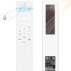 BN59-01391A Solar Power Voice Remote Replacement for Samsung Smart TV, Universal Remote Control, Replacement Voice Remote with USB Type-C Compatible with Samsung Remote Control for Smart TV – White