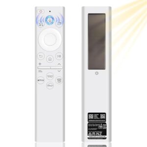 BN59-01391A Solar Voice Remote Replacement for Samsung Frame TV Remote,Bluetooth Remote with Rechargeable Solar,for Samsung 2021-2023 Smart TVs Ultra HD 4K 8K Neo QLED Crystal UHD,White