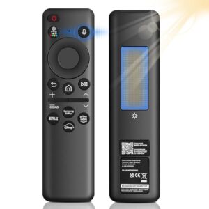 BN59-01432A Solar Voice Remote Replacement for Samsung TV Remote with Bluetooth Rechargeable Solar Cell, Compatible with Samsung TV 2023 2024 Neo QLED Smart 8K HDR Ultra HD TVs, VG-TM2360E- Black