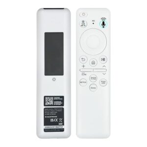 BN59-01432A TM2360E Solar Voice Remote Compatible with Samsung Neo QLED 8K HDR Smart TVs, Fit for Frame Crystal UHD Smart TV, with Bluetooth Rechargeable Solar Cell, 2023 Model White, BN59-01432D