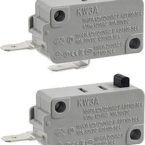BOJACK Microwave Oven Door Switch KW3A 16A 125/250 V Door Interloc (Pack of 2 pcs Normally Open Switchs)